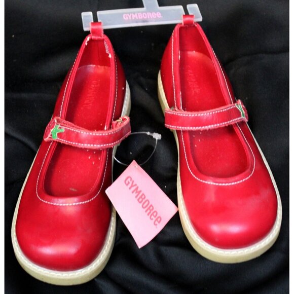2006 Gymboree Cherry Pie Mary Jane Shoes sz 2 NWT Leather Strap Fruit Summer - Picture 1 of 12